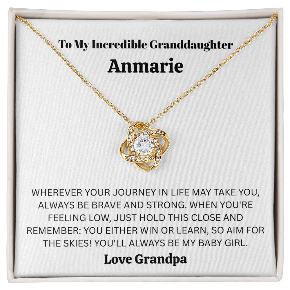 Journey of Strength™ Personalized Necklace – Grandpa to Granddaughter Keepsake