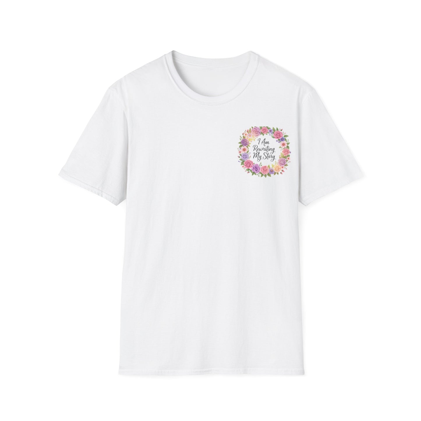 Inspirational Floral T-Shirt - I Am Rewriting My Story