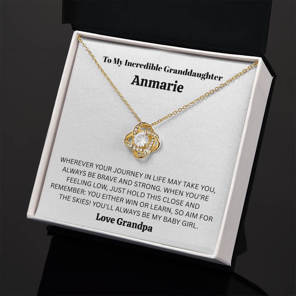 Journey of Strength™ Personalized Necklace – Grandpa to Granddaughter Keepsake