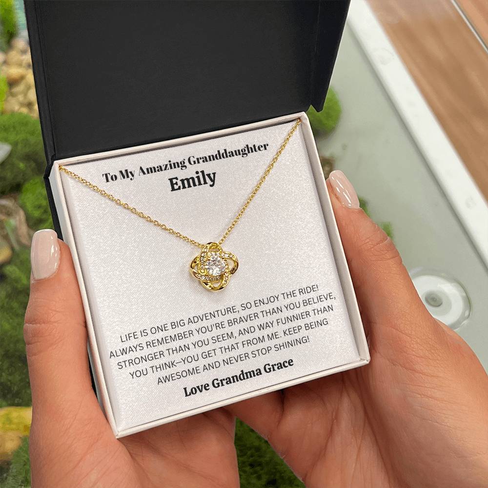 Braver Than You Believe™ Personalized Necklace – Funny & Heartfelt Gift from Grandma to Granddaughter