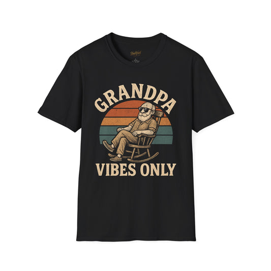 Grandpa Vibes Only T-Shirt, Funny Gift for Grandfathers