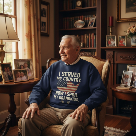 Veteran Grandpa Legacy Sweatshirt – I Served, Now I Spoil