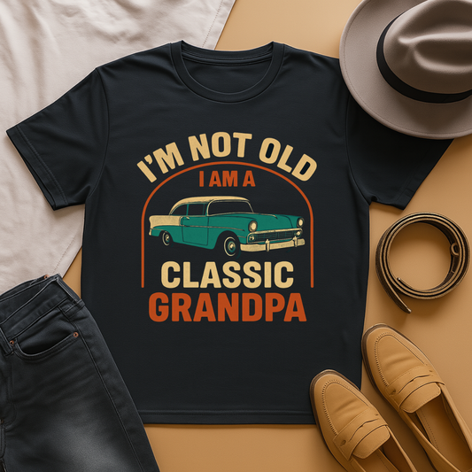 Classic Grandpa T-Shirt, Bel Air Car Tee, Car Enthusiast Apparel