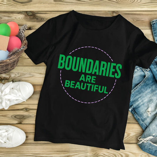 Boundaries Are Beautiful T-Shirt – Self-Care & Empowerment Tee