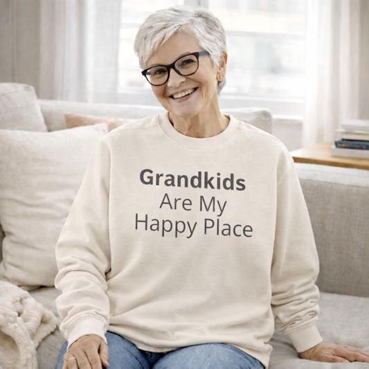 Grandkids Are My Happy Place Grandpa Sweatshirt