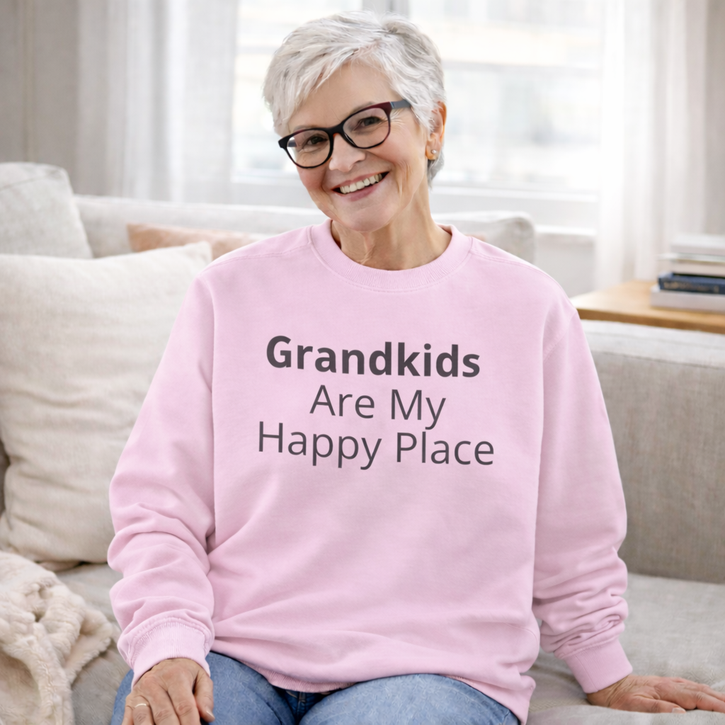 Grandkids Are My Happy Place Grandpa Sweatshirt