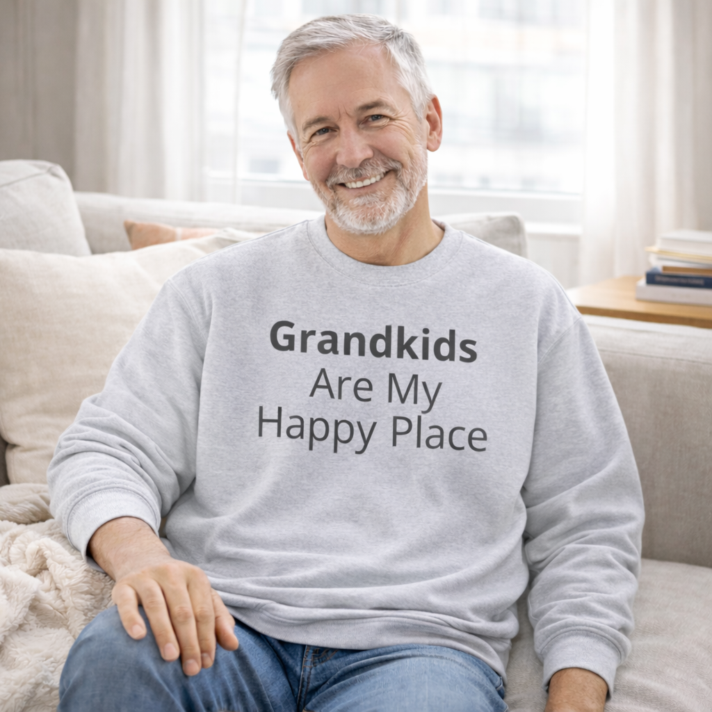 Grandkids Are My Happy Place Grandpa Sweatshirt