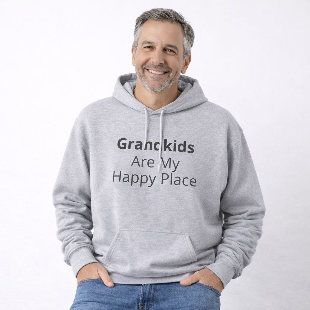 Grandkids Are My Happy Place Grandpa Hoodie