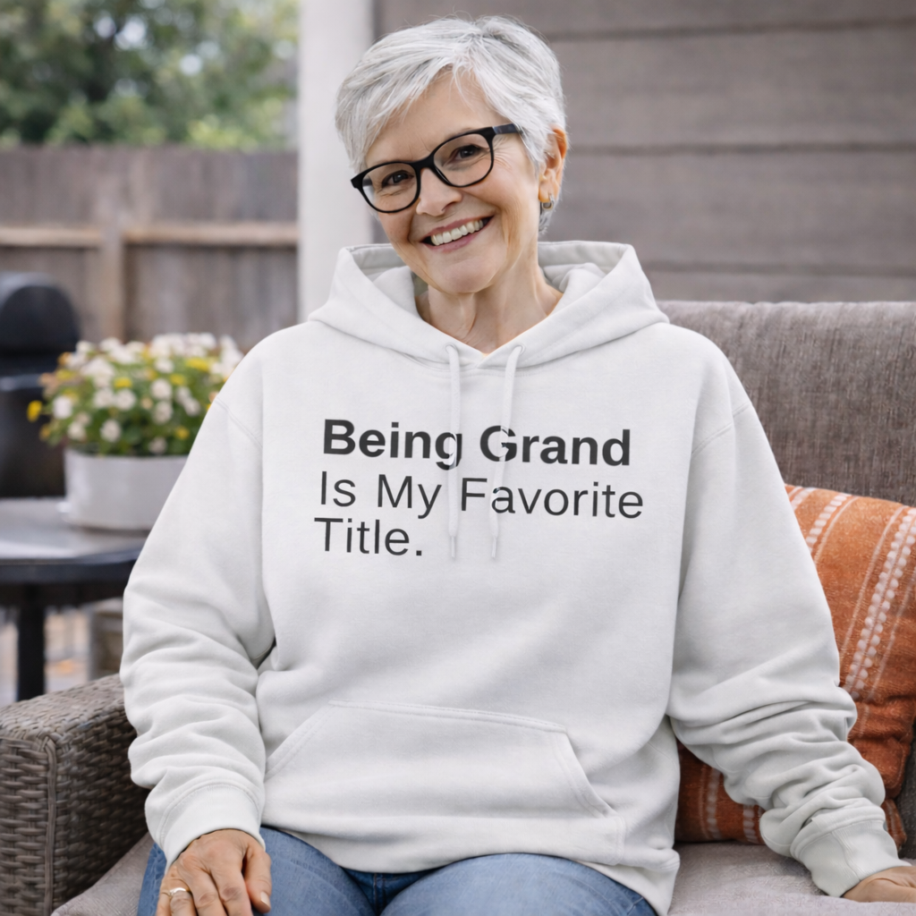 Grandkids Are My Happy Place Grandpa Hoodie