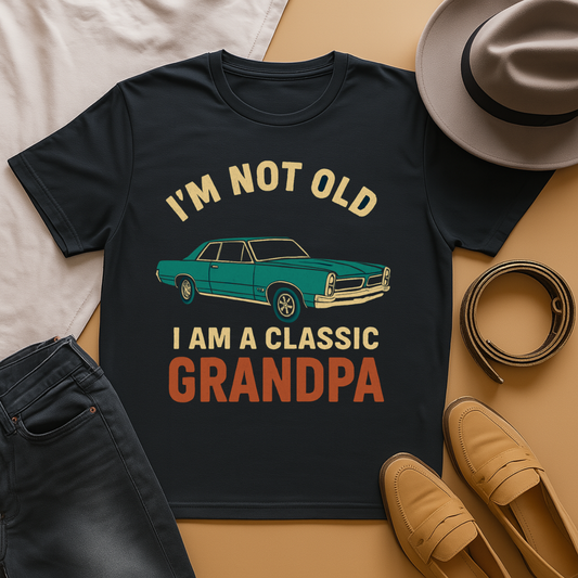 Classic Grandpa T-Shirt, GTO Car Tee, Gift For Classic Car Enthusiast Grandpa