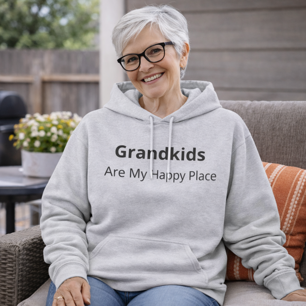 Grandkids Are My Happy Place Grandpa Hoodie