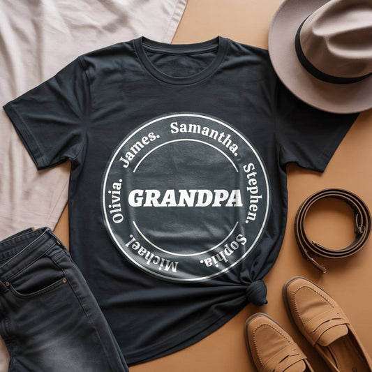 Personalized Grandparent T-Shirt – Custom Title & Names