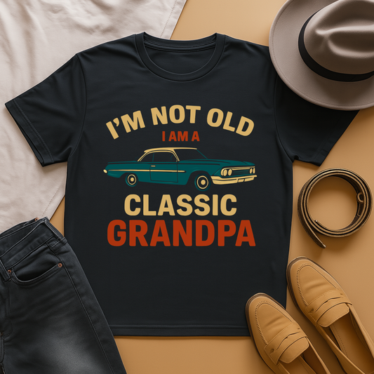 Classic Grandpa T-Shirt, Impala Car Tee, Gift For Classic Car Enthusiast Grandpa