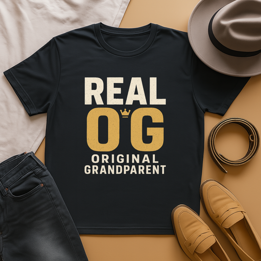 Real OG Grandparent T-Shirt, Funny Gift for Grandparents.
