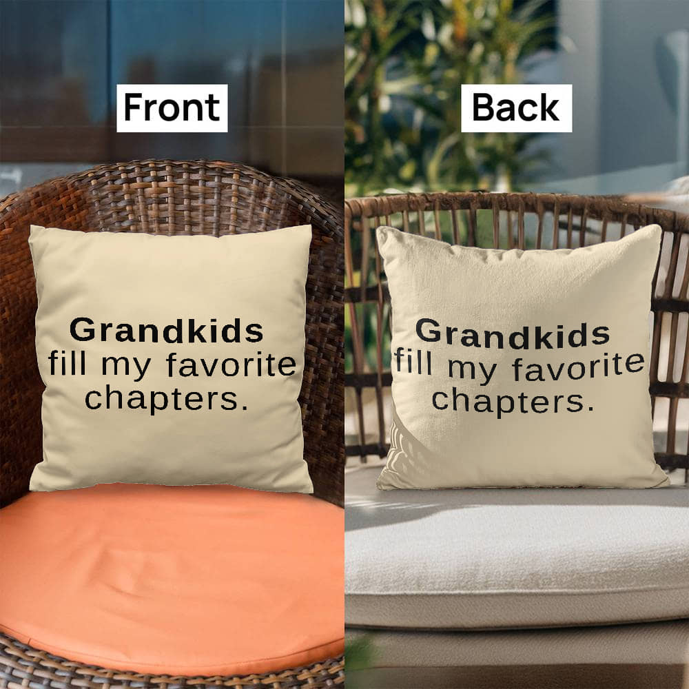 Grandkids Fill My Favorite Chapters Throw Pillow