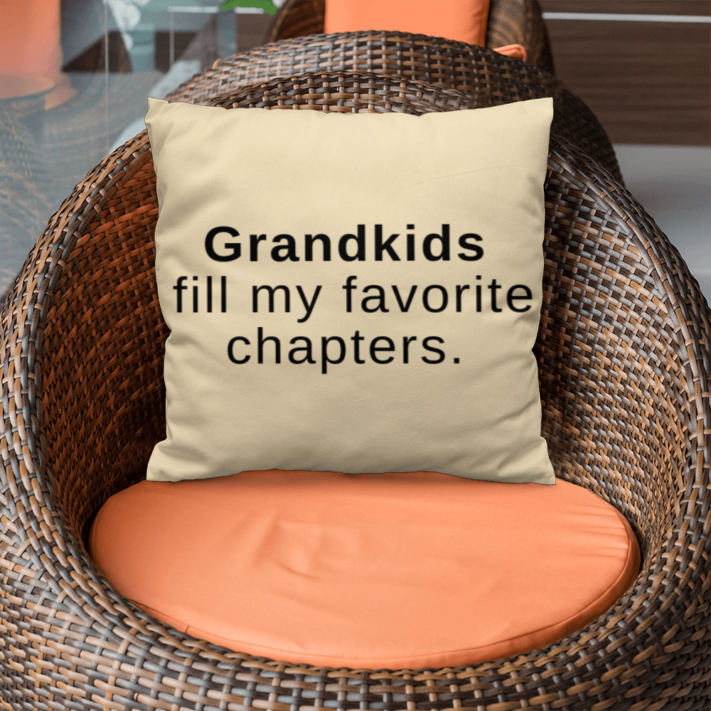 Grandkids Fill My Favorite Chapters Throw Pillow