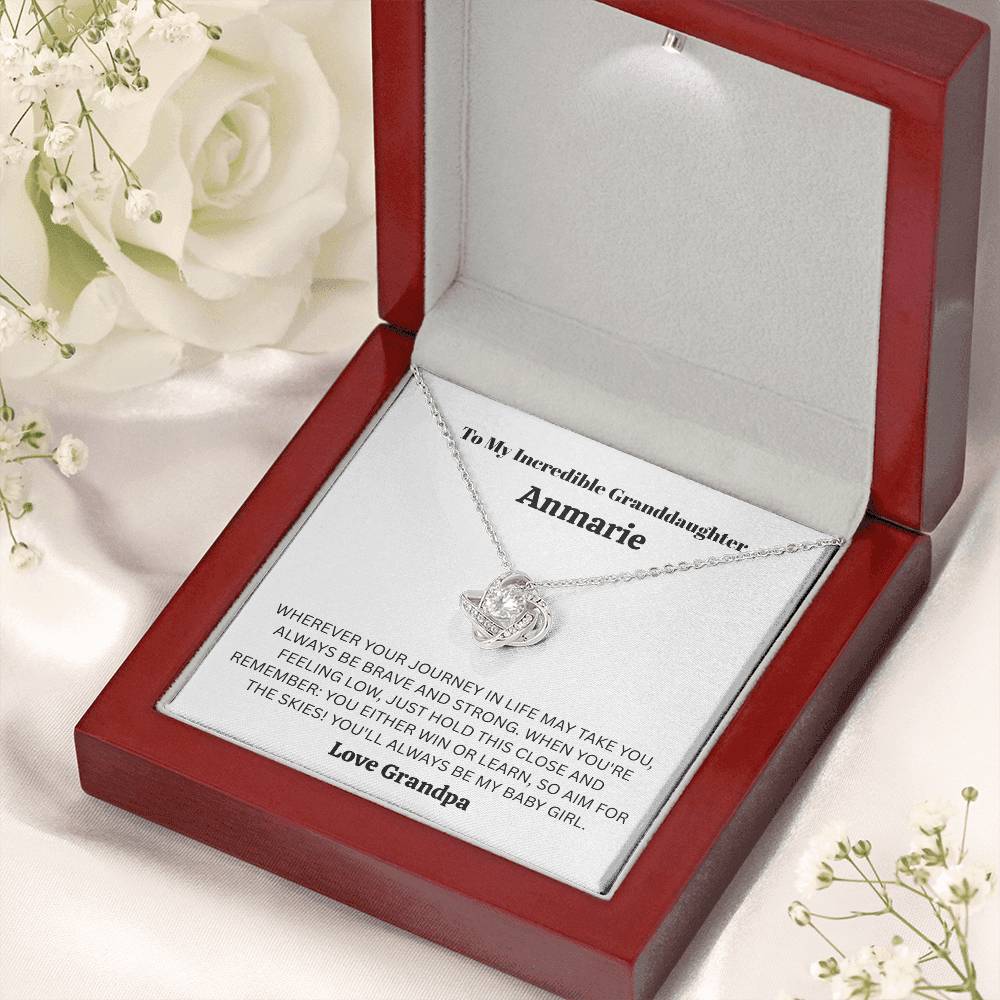 Journey of Strength™ Personalized Necklace – Grandpa to Granddaughter Keepsake