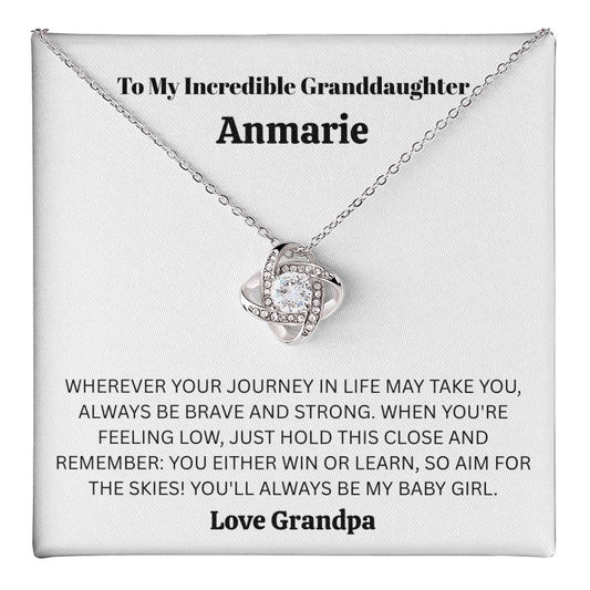 Journey of Strength™ Personalized Necklace – Grandpa to Granddaughter Keepsake