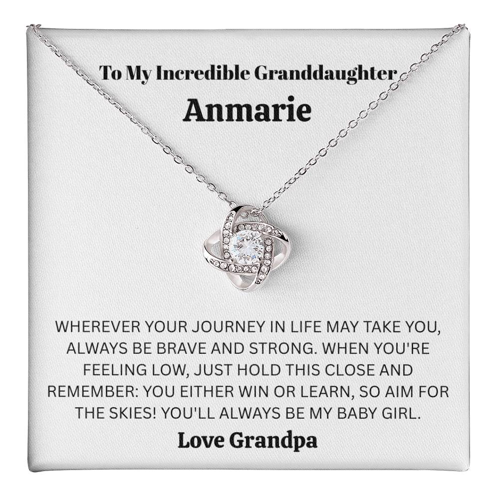 Journey of Strength™ Personalized Necklace – Grandpa to Granddaughter Keepsake