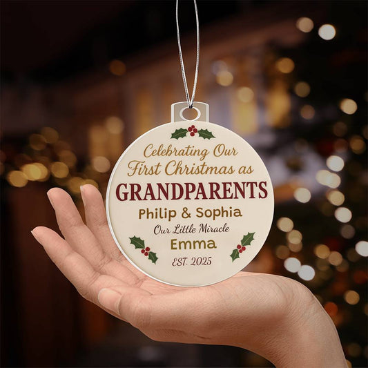 Our First Christmas as Grandparents 2025 Keepsake Ornament