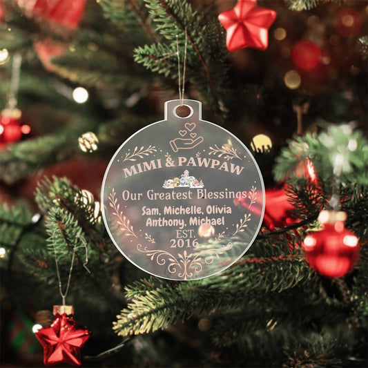 Personalized Acrylic Ornament Plaque, Our Greatest Blessings