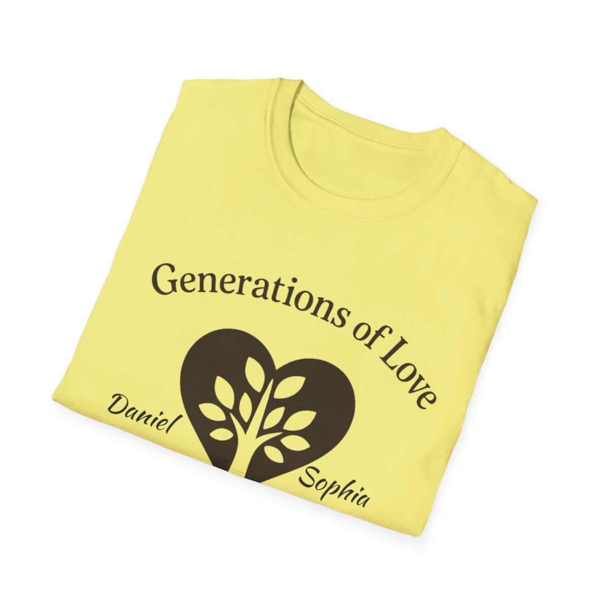 Generations of Love T-Shirt – Personalized Grandparent Tee with 1–6 Grandkids' Names