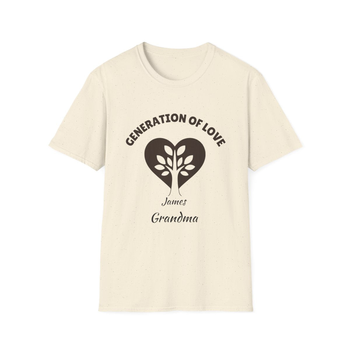 Generations of Love T-Shirt – Personalized Grandparent Tee with 1–6 Grandkids' Names