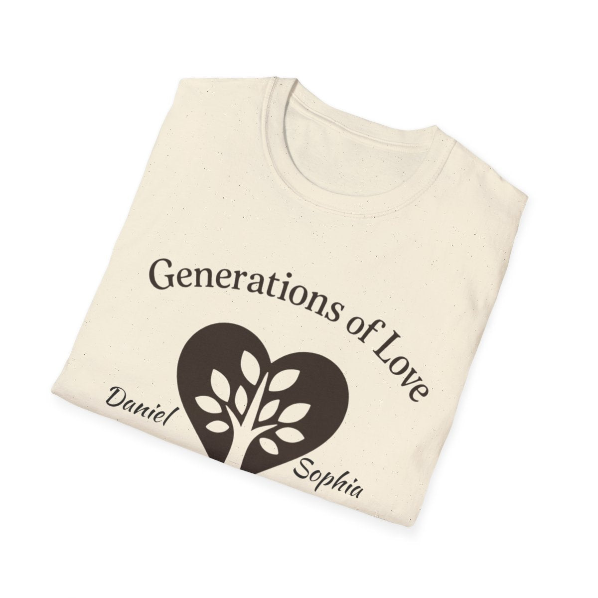Generations of Love T-Shirt – Personalized Grandparent Tee with 1–6 Grandkids' Names